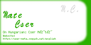 mate cser business card